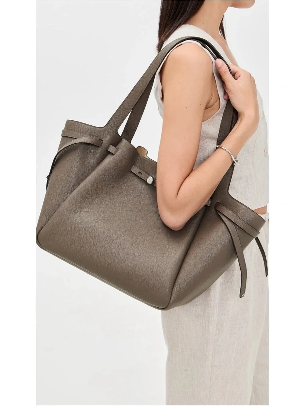 Tory Burch Large Romy Tote in Wild Mushroom